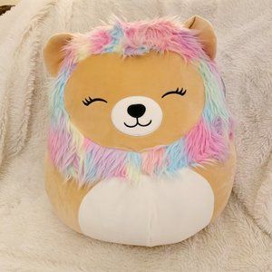 Leonard Squishmallow Jumbo 16” Rainbow Mane Lion